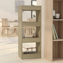 bogreol/rumdeler 40x30x103 cm konstrueret træ sonoma-eg