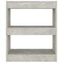 bogreol/rumdeler 60x30x72 cm betongrå