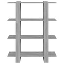 bogreol/rumdeler 100x30x123,5 cm grå sonoma-eg