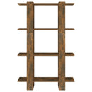 bogreol/rumdeler 80x30x123,5 cm røget egetræ