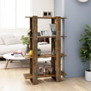 bogreol/rumdeler 80x30x123,5 cm røget egetræ