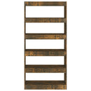 bogreol/rumdeler 80x30x166 cm konstrueret træ røget egetræ