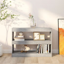 bogreol/rumdeler 100x30x72 cm grå sonoma-eg