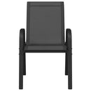 stabelbare havestole 2 stk. textilene sort