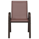 stabelbare havestole 2 stk. textilene brun