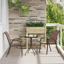 stabelbare havestole 2 stk. textilene brun