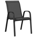 stabelbare havestole 4 stk. textilene sort