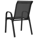 stabelbare havestole 4 stk. textilene sort