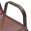 stabelbare havestole 4 stk. textilene brun