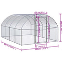 hønsehus 3x4x2 m galvaniseret stål