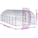 hønsehus 3x6x2 m galvaniseret stål