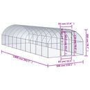 hønsehus 3x10x2 m galvaniseret stål