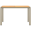 spisebordssæt til haven 5 dele med hynder polyrattan beige