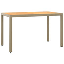 spisebordssæt til haven 3 dele med hynder polyrattan beige