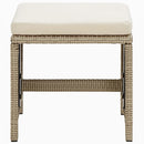 spisebordssæt til haven 9 dele med hynder polyrattan beige