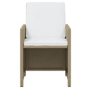 spisebordssæt til haven 11 dele med hynder polyrattan beige