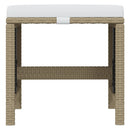 spisebordssæt til haven 11 dele med hynder polyrattan beige