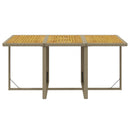 spisebordssæt til haven 11 dele med hynder polyrattan beige