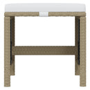 spisebordssæt til haven 15 dele med hynder polyrattan beige