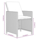 spisebordssæt til haven 13 dele med hynder polyrattan beige