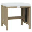 spisebordssæt til haven 19 dele med hynder polyrattan beige