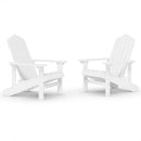 Adirondack-havestole 2 stk. HDPE hvid