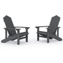 Adirondack-havestole 2 stk. HDPE antracitgrå