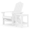 Adirondack-stol med bord HDPE hvid