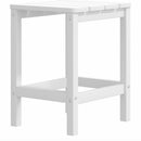 Adirondack-stol med fodskammel og bord HDPE hvid
