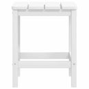Adirondack-stol med fodskammel og bord HDPE hvid