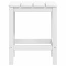 Adirondack-stole med fodskammel og bord HDPE hvid