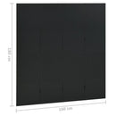 4-panels rumdelere 2 stk. 160x180 cm stål sort