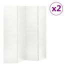 4-panels rumdelere 2 stk. 160x180 cm stål hvid