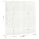 4-panels rumdelere 2 stk. 160x180 cm stål hvid