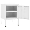 natborde 2 stk. 35x35x51 cm stål hvid