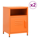 natborde 2 stk. 35x35x51 cm stål orange
