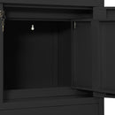 kontorskab med plantekasse 90x40x125 cm stål antracitgrå