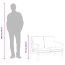 2-personers sofa ægte læder og massivt akacietræ sort