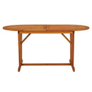 havebord 160x85x75 cm massivt eukalyptustræ