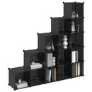 kubeformede opbevaringskasser 15 stk. PP sort