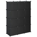 kubeformede opbevaringskasser 12 stk. PP sort