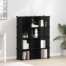 kubeformede opbevaringskasser 12 stk. PP sort