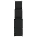 kubeformede opbevaringskasser 9 stk. PP sort