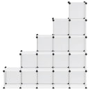 kubeformede opbevaringskasser 15 stk. PP transparent