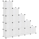 kubeformede opbevaringskasser 15 stk. PP transparent