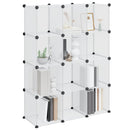 kubeformede opbevaringskasser 12 stk. PP transparent