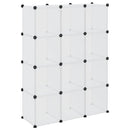 kubeformede opbevaringskasser 12 stk. PP transparent
