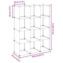 kubeformede opbevaringskasser 12 stk. PP transparent