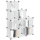 kubeformede opbevaringskasser 9 stk. PP transparent