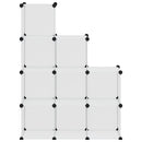 kubeformede opbevaringskasser 9 stk. PP transparent